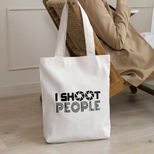 Ik schiet op mensen met een grappige fotograaf, mi tote bag