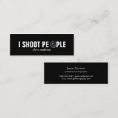 Ik schiet op mensen - Metallic Paper (fotografie) Mini Visitekaartje (Voorkant / Achterkant)