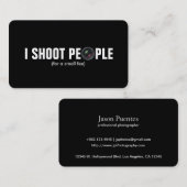 Ik schiet op mensen - Metallic Paper (fotografie) Visitekaartje (Voorkant / Achterkant)