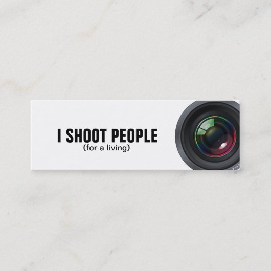 Ik schiet op mensen - Professionele fotograaf Mini Visitekaartje (Voorkant)