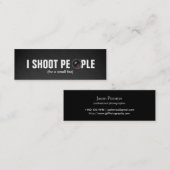 Ik schiet op mensen - Professionele fotograaf Mini Visitekaartje (Voorkant / Achterkant)