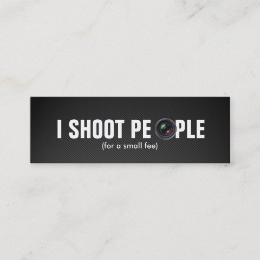 Ik schiet op mensen - Professionele fotograaf Mini Visitekaartje (Voorkant)