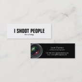 Ik schiet op mensen - Professionele fotograaf Mini Visitekaartje (Voorkant / Achterkant)