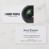 Ik schiet op mensen - Professionele fotograaf Visitekaartje (Voorkant / Achterkant)