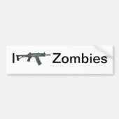Ik schiet Zombies neer Bumpersticker (Voorkant)