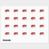 Ik schiet zombies neer ronde sticker (Vel)