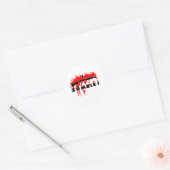 Ik schiet zombies neer ronde sticker (Envelop)