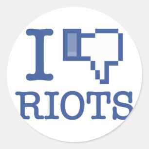 IK SCHIJF RIOTS RONDE STICKER