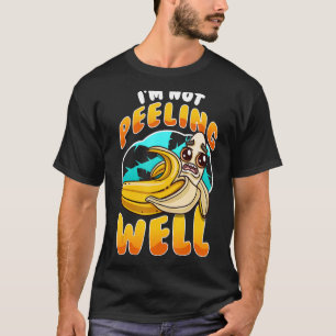 Ik schil niet goed gele banaan fruit woordje 1 t-shirt