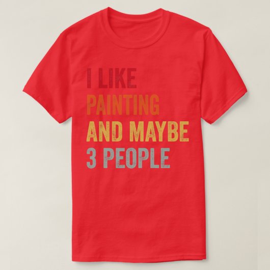 Ik schilder graag 3 mensen t-shirt (Design voorkant)