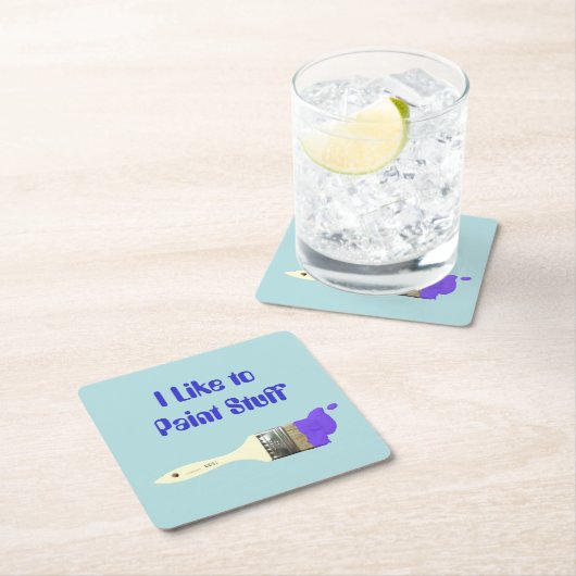 Ik schilder graag met verf Squar Kartonnen Onderzetters (Insitu)