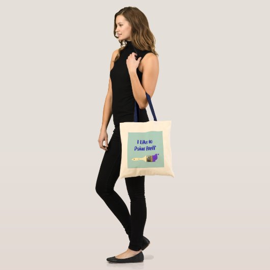 "Ik schilder graag" schilderpenseel Tote Bag (Voorkant (model))