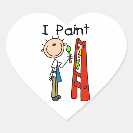 Ik Schilder Hart Sticker (Voorkant)