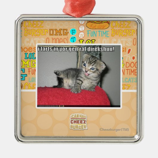 Ik schilder in je gen'ral direkshun metalen ornament (Voorkant)