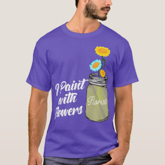 Ik schilder met bloemen Bloemist Tuiniers Premium T-shirt