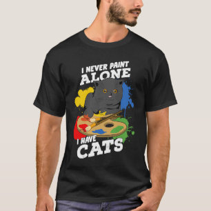 Ik schilder nooit alleen, ik heb katten die kat sc t-shirt