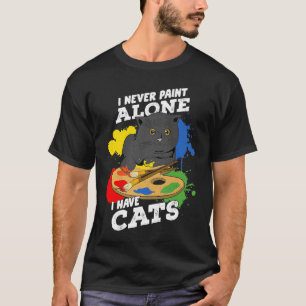 Ik schilder nooit alleen, ik heb katten die kat sc t-shirt