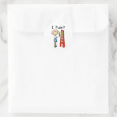Ik Schilder Ronde Sticker (Tas)