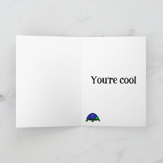 Ik schildpad-ig veel van je.  Persoonlijk Kaart (Binnen)