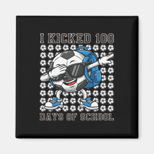 Ik Schoot 100 Dagen Van School Dabbing Voetballer Magneet