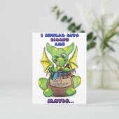 Ik schop de grotere Jar MAYBE leuke baby draak Briefkaart (Staand voorkant)