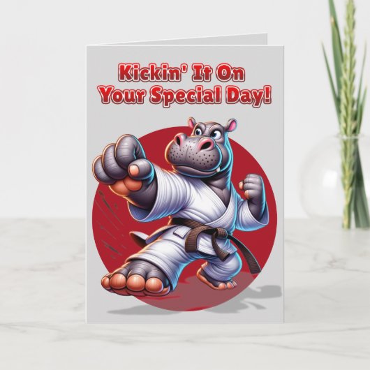 Ik schop het op je speciale verjaardag kaart (Voorkant)