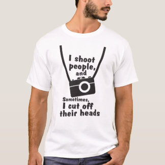 Ik schop mensen Funny Photography T shirt