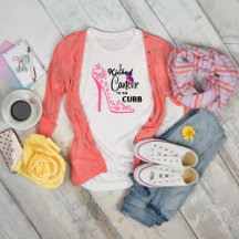 Ik schopte kanker naar het Curb T-shirt