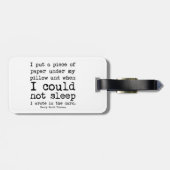 Ik schreef in de Dark Thoreau Quote Bagagelabel (Achterkant horizontaal)