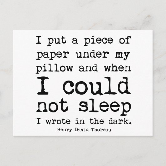 Ik schreef in de Dark Thoreau Quote Briefkaart (Voorkant)