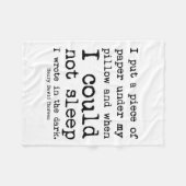 Ik schreef in de Dark Thoreau Quote Fleece Deken (Voorkant (Horizontaal))