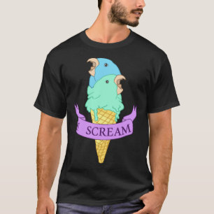 Ik schreeuw Blauw Parkiet Ijs Turquoise papegaai T-shirt