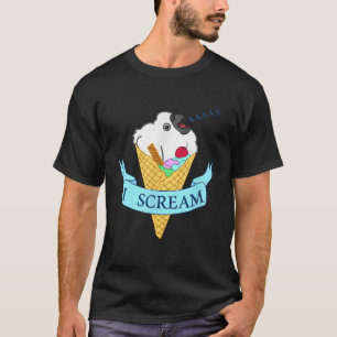 Ik schreeuw Ice Cream Leuke Baby Parrot Funny Bird T-shirt
