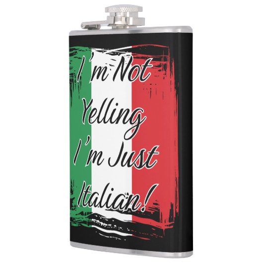 Ik schreeuw niet dat ik alleen maar Italiaans ben Heupfles (Links)