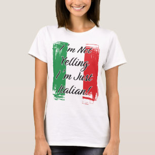 Ik schreeuw niet dat ik alleen maar Italiaans ben T-shirt