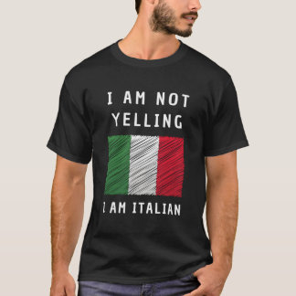 Ik schreeuw niet dat ik alleen maar Italiaanse vla T-shirt