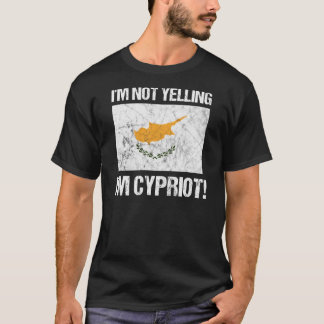 Ik schreeuw niet dat ik de Cypriotische vlag van C T-shirt