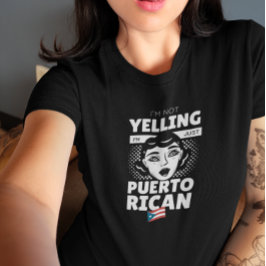 "Ik schreeuw niet dat ik Puerto Ricaan ben" Puerto T-shirt