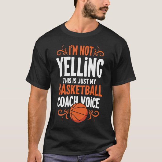 Ik schreeuw niet, dit is mijn stem als coach t-shirt (Voorkant)