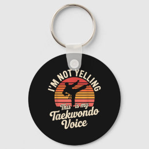 Ik Schreeuw Niet Dit is Taekwondo Stem Grappig Sleutelhanger