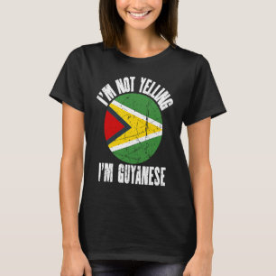 Ik Schreeuw Niet Ik Ben Guyanees Retro Gedistresse T-shirt