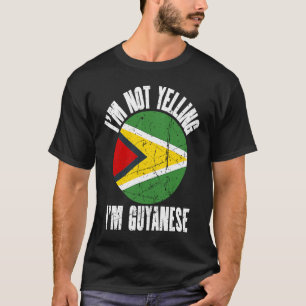 Ik Schreeuw Niet Ik Ben Guyanees Retro Gedistroste T-shirt