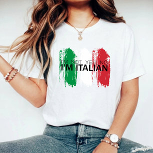 Ik schreeuw niet, ik ben Italiaans grappig Italië  T-shirt
