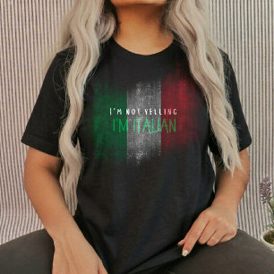 Ik schreeuw niet, ik ben Italiaans Italiaans meisj T-shirt
