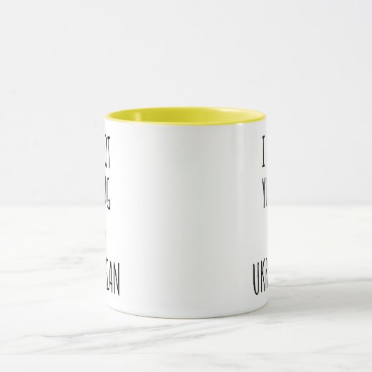 Ik schreeuw niet, ik ben Oekraïens grappig Mok (Midden)