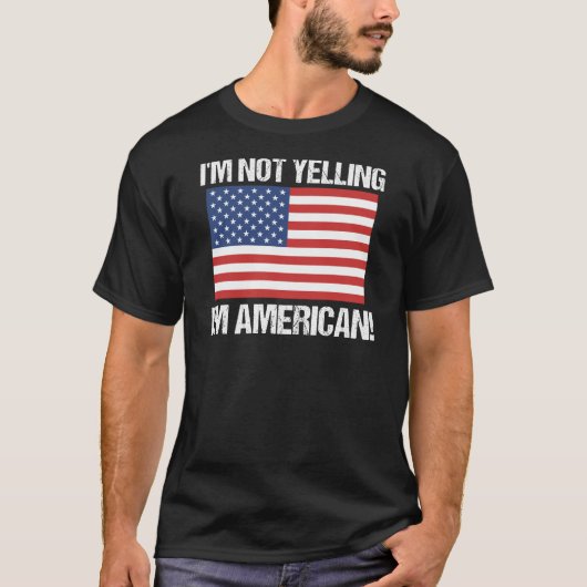 Ik schreeuw niet tegen de Amerikaanse vlag T-shirt (Voorkant)
