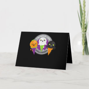 Ik schreeuw om Halloween Pumpkin Spider Ghost Kaart