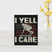 Ik schreeuw omdat ik zorg Voetbal vader grappige A Kaart (Gele Bloem)