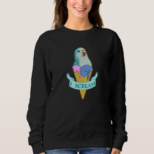 Ik schreeuw Quaker Parrot, Grappig IJs Blauwe Monn Trui