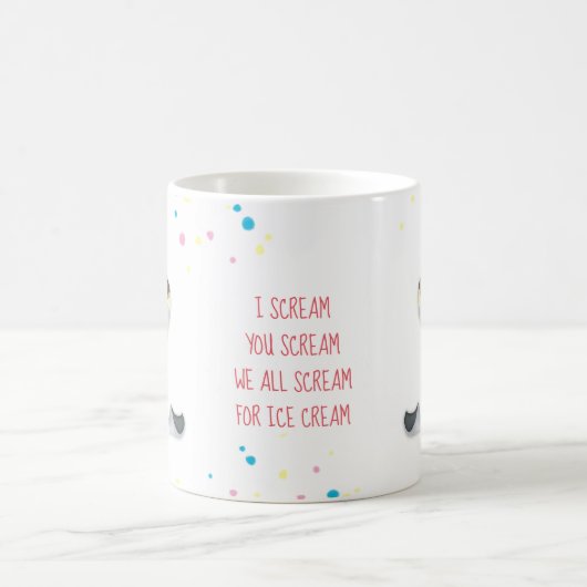 Ik schreeuw u! We schreeuwen allemaal om Ice Cream Koffiemok (Center)